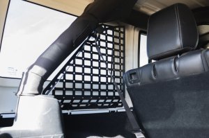 Jeep Wrangler JK Rear Window Molle Panels - DV8 Offroad - Pocketed - Micro-texture Black Powder Coat - `07-`18